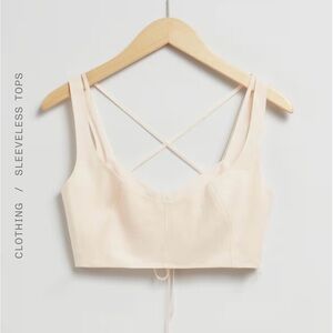 [NWT] & Other Stories Linen Double Layer Bustier Top